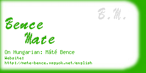 bence mate business card