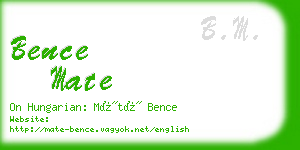 bence mate business card